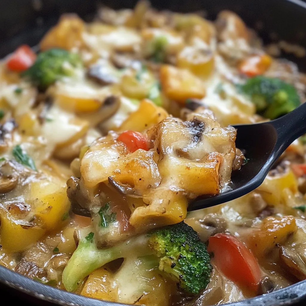 Kartoffel-Brokkoli-Champignons-Pfanne