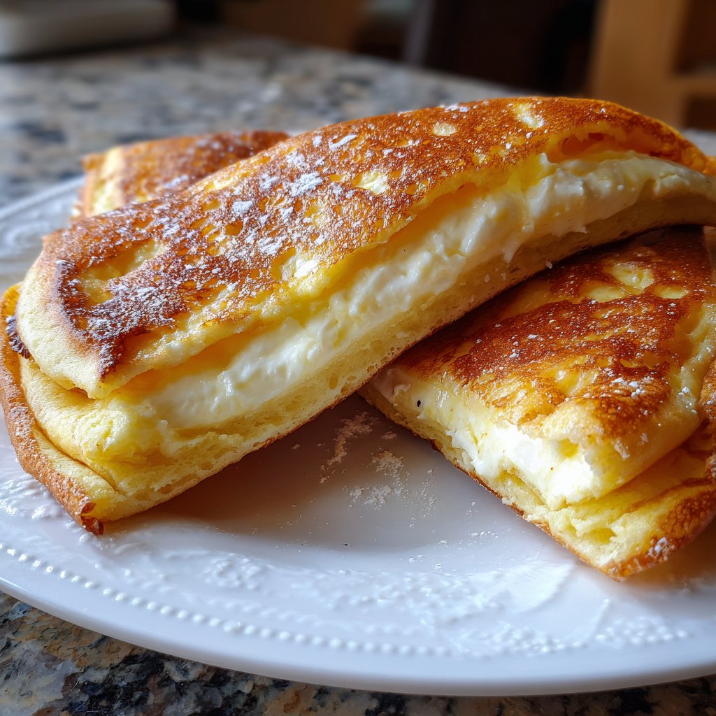 Pfannkuchen mit Quarkfüllung