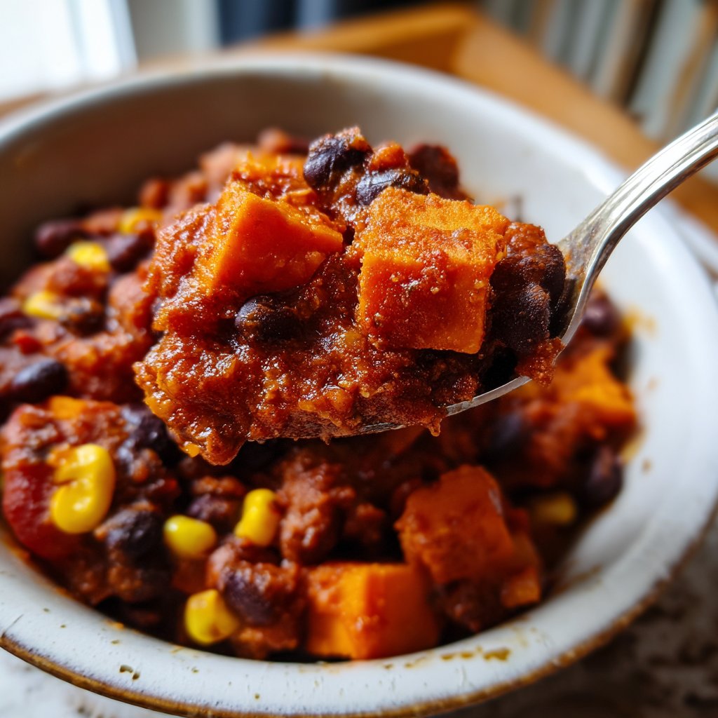 Chili sin Carne mit Süßkartoffeln