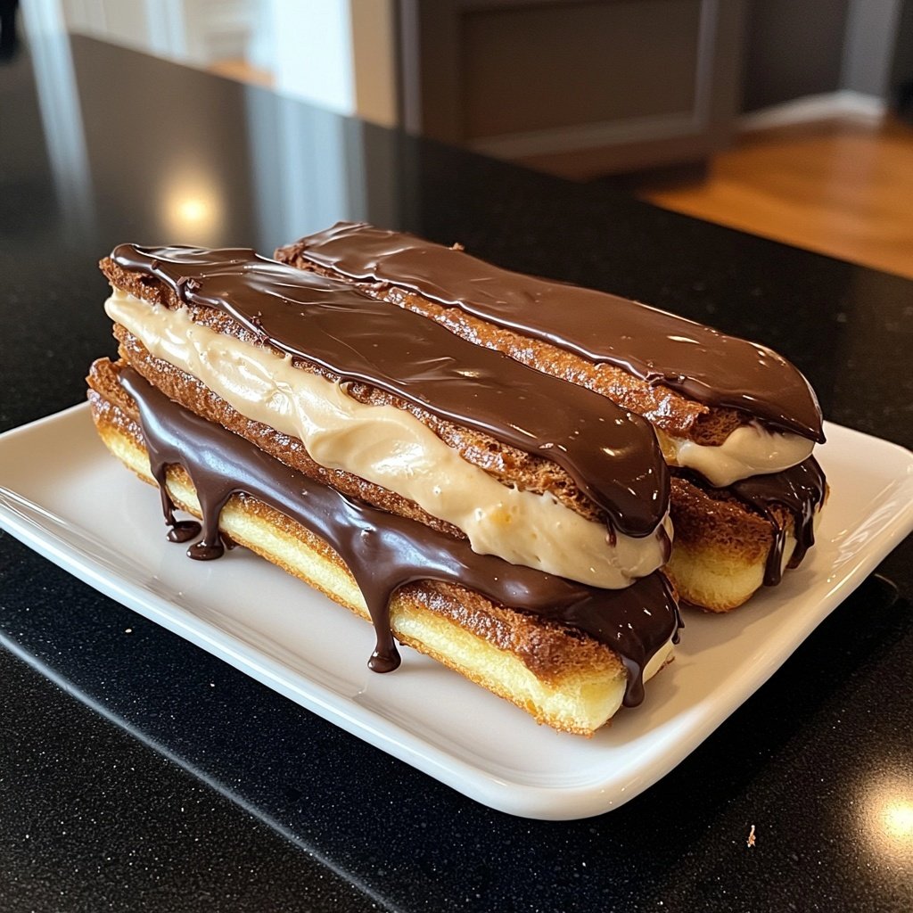 Eclair-Kuchen ohne Backen
