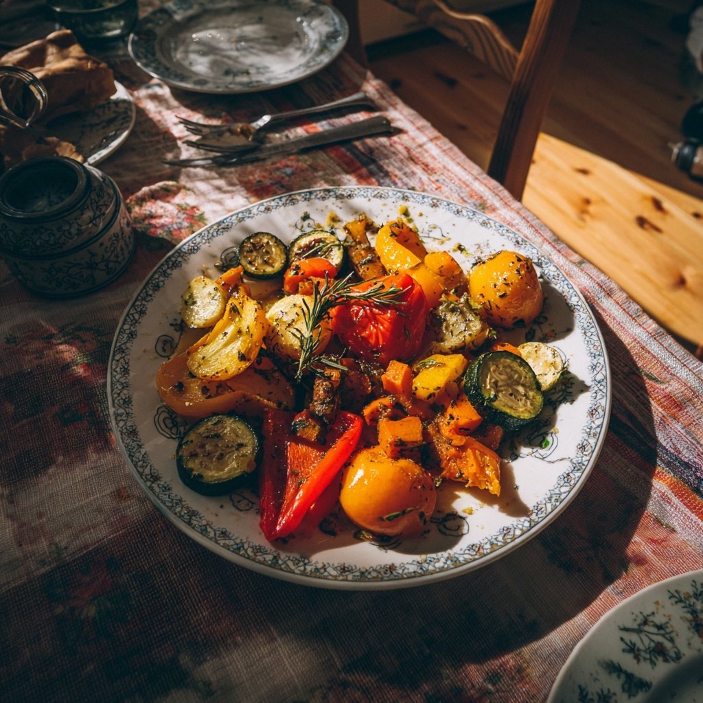 Kalorienarmes Abendessen Mit Ofengemüse