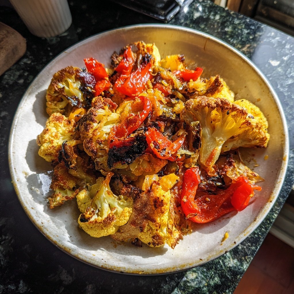 Blumenkohl Pfanne Mit Paprika