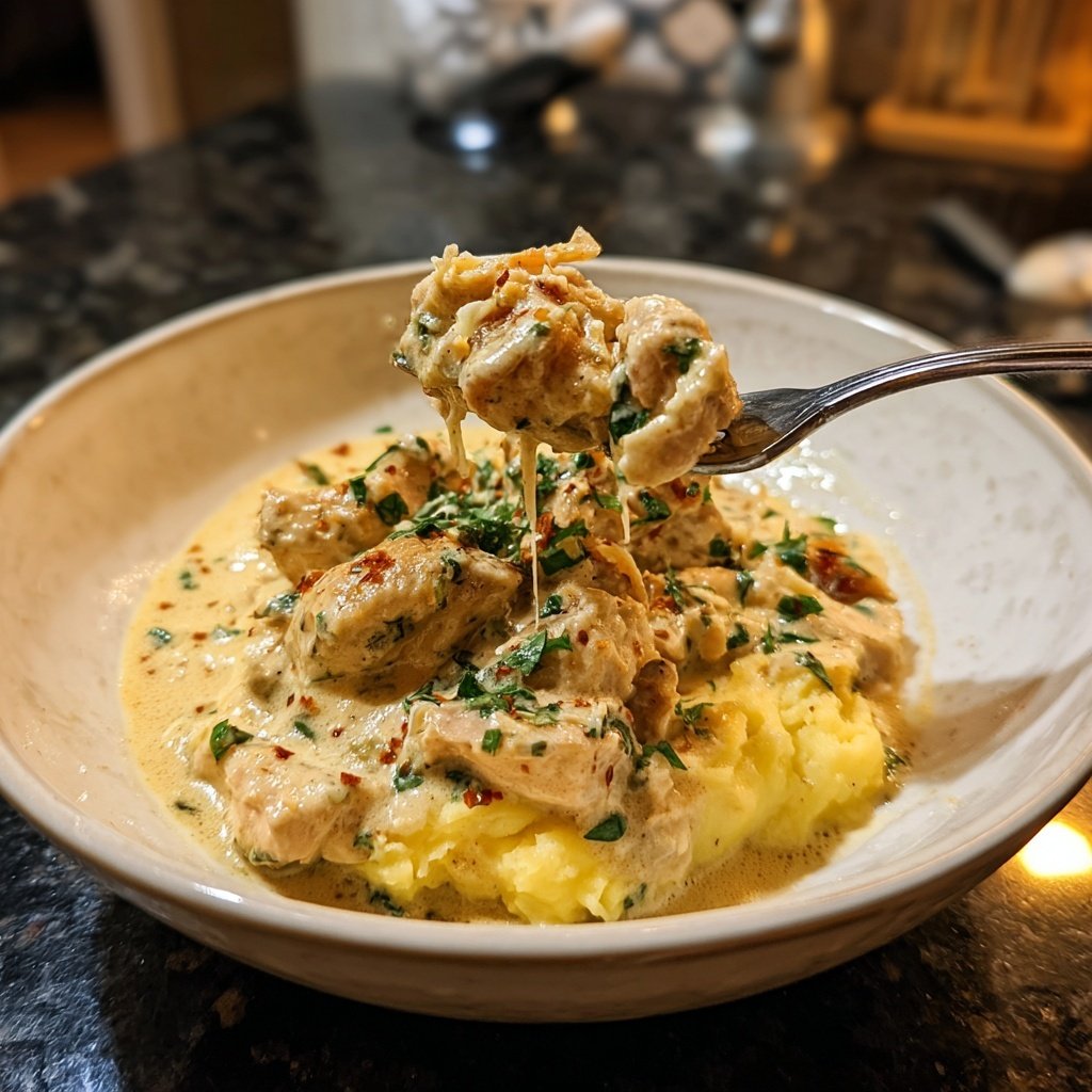 Hausmannskost Cremiges Hähnchen mit Kartoffelpüree