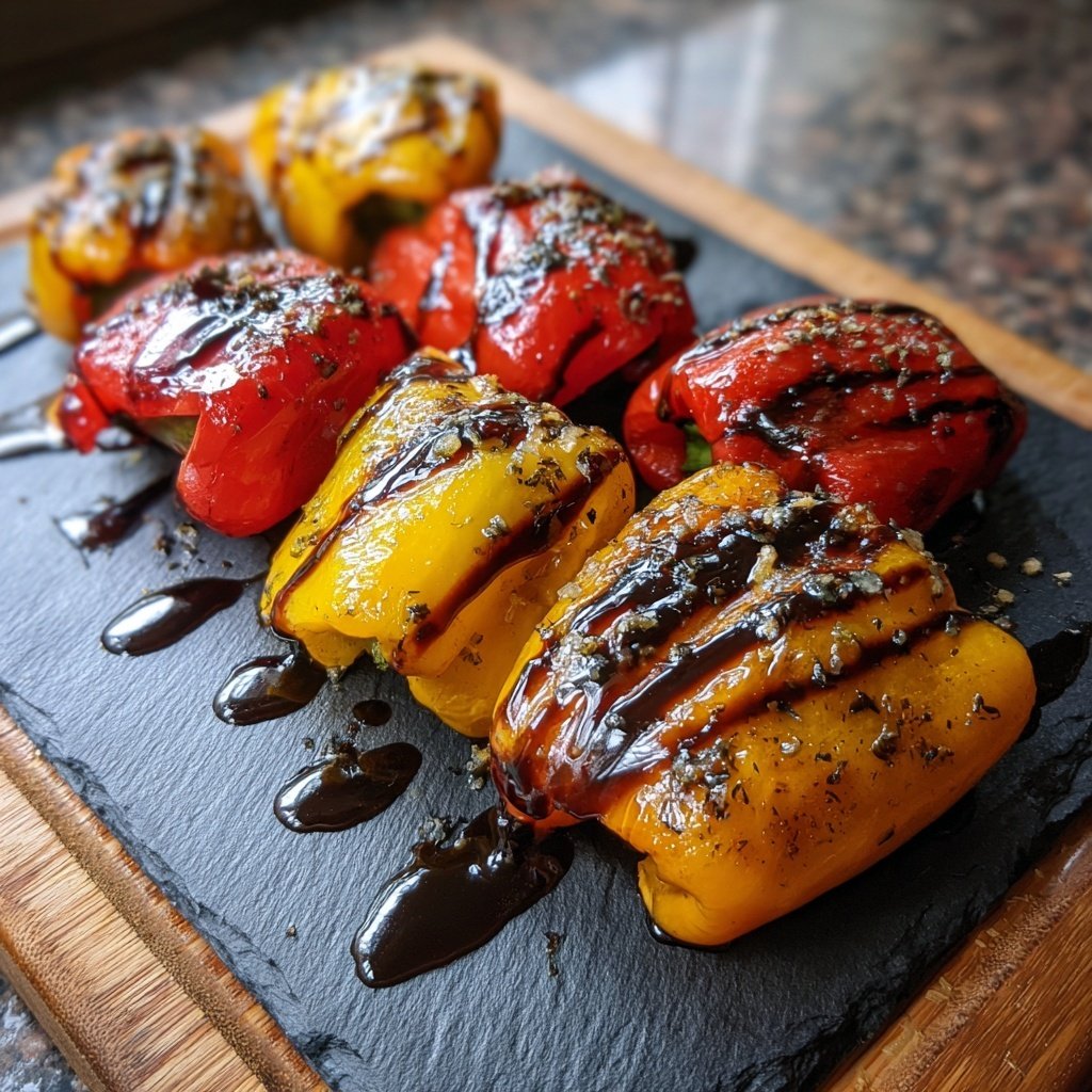 Gegrillte Paprika Mit Balsamico