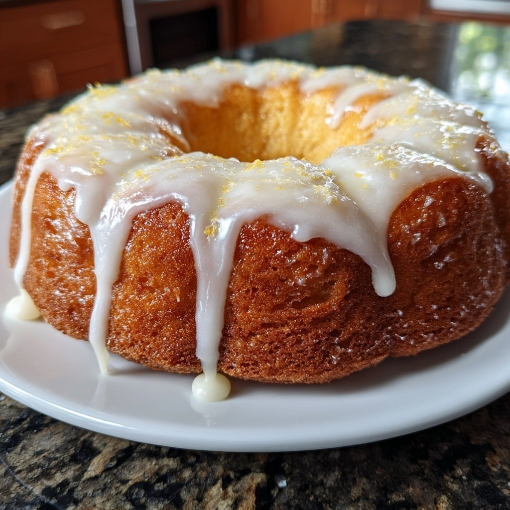 Zitronenkuchen mit Frischkäseglasur