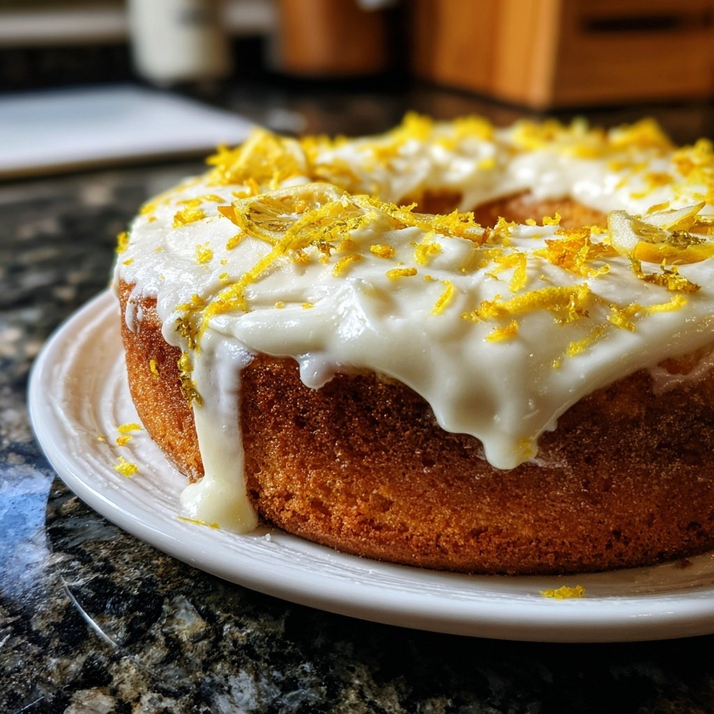 Zitronenkuchen mit Frischkäse-Topping