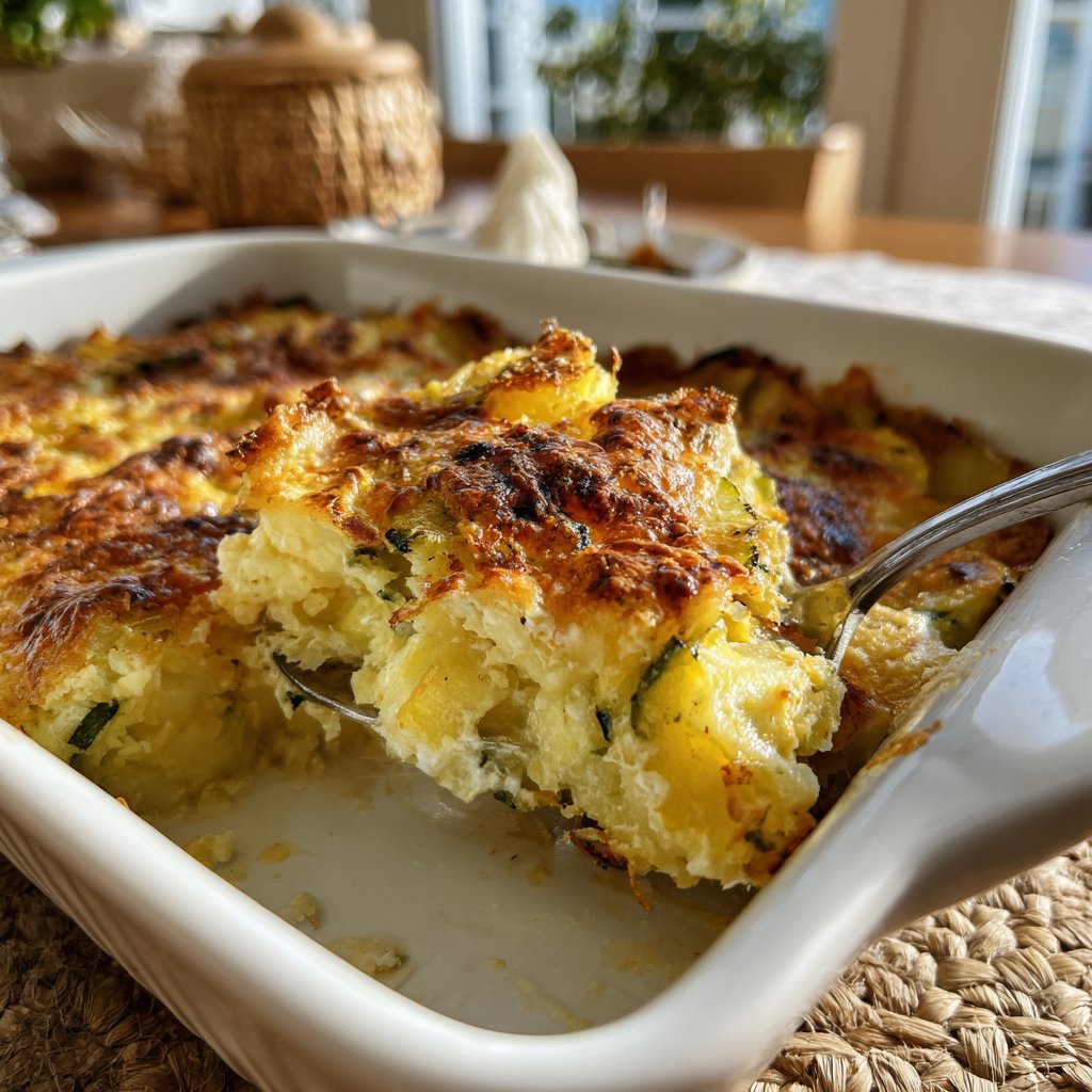 Abendessen mit cremigem Gemüsegratin