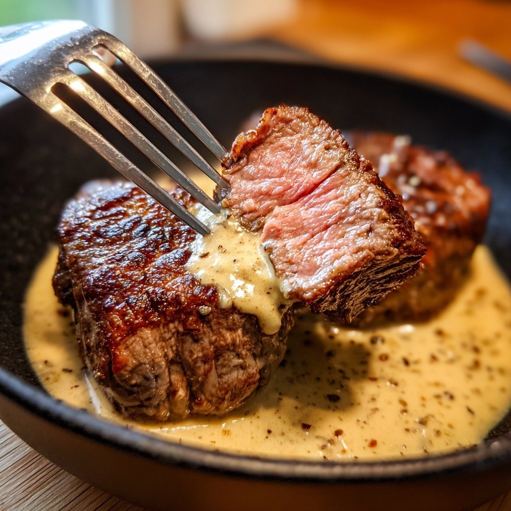 Rinderfilet mit Pfefferrahm