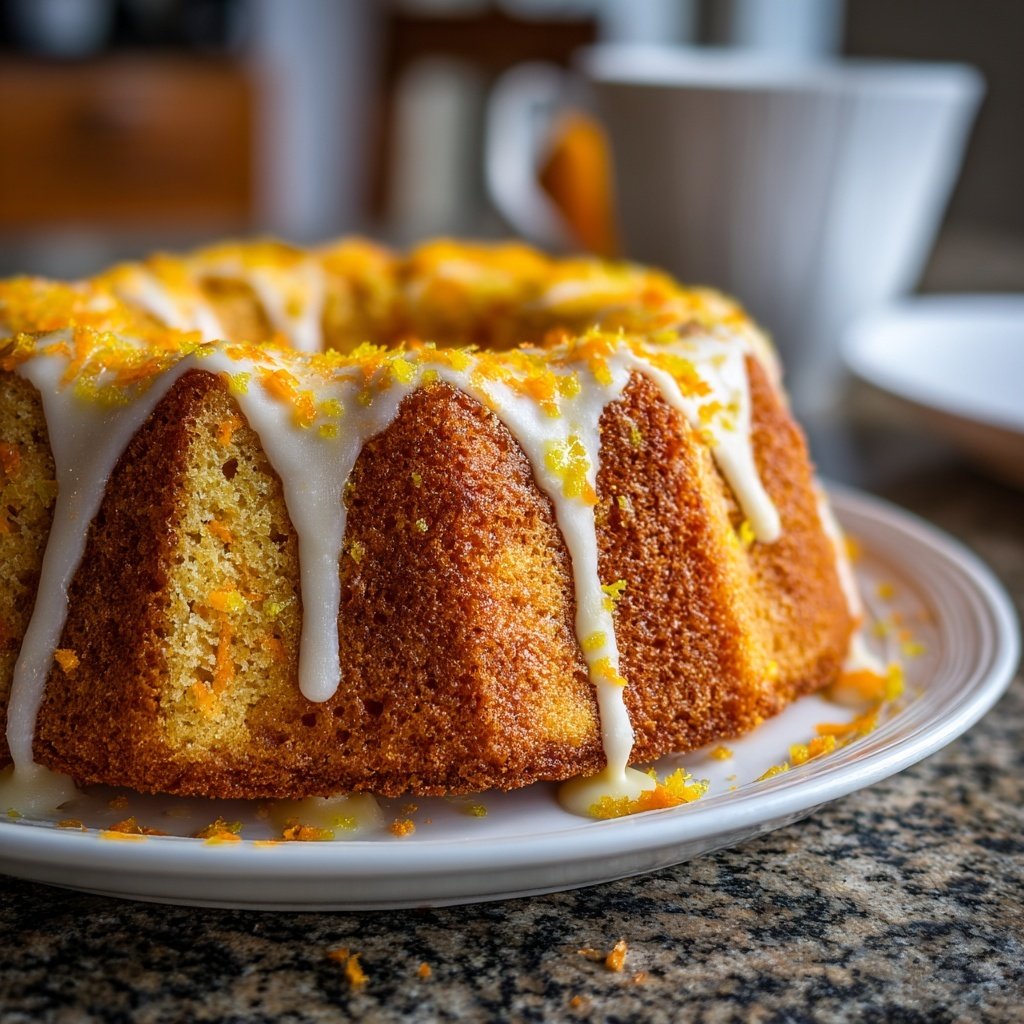 Karottenkuchen Mit Orangensaft Im Teig