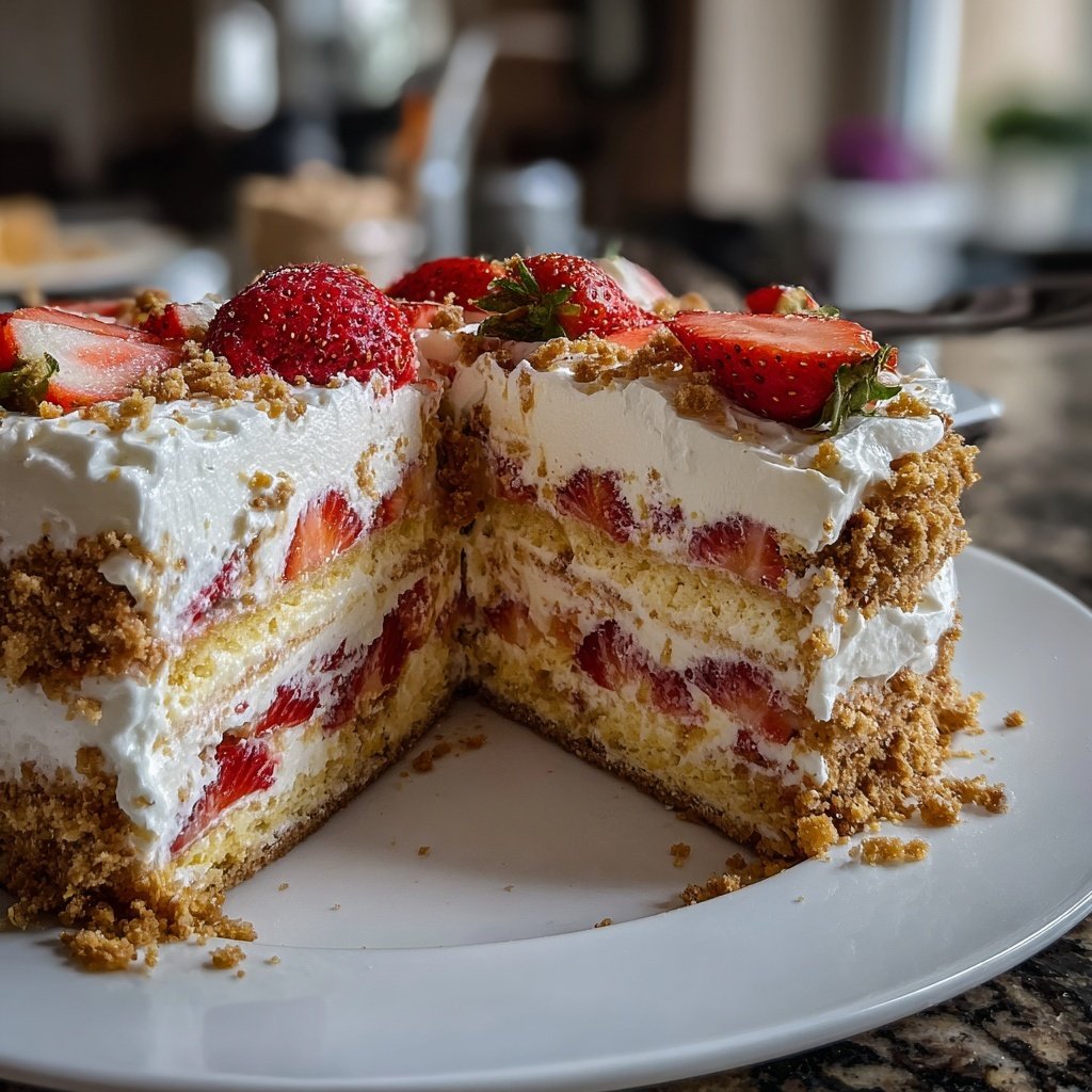 Erdbeer Joghurt Torte Mit Biskuit