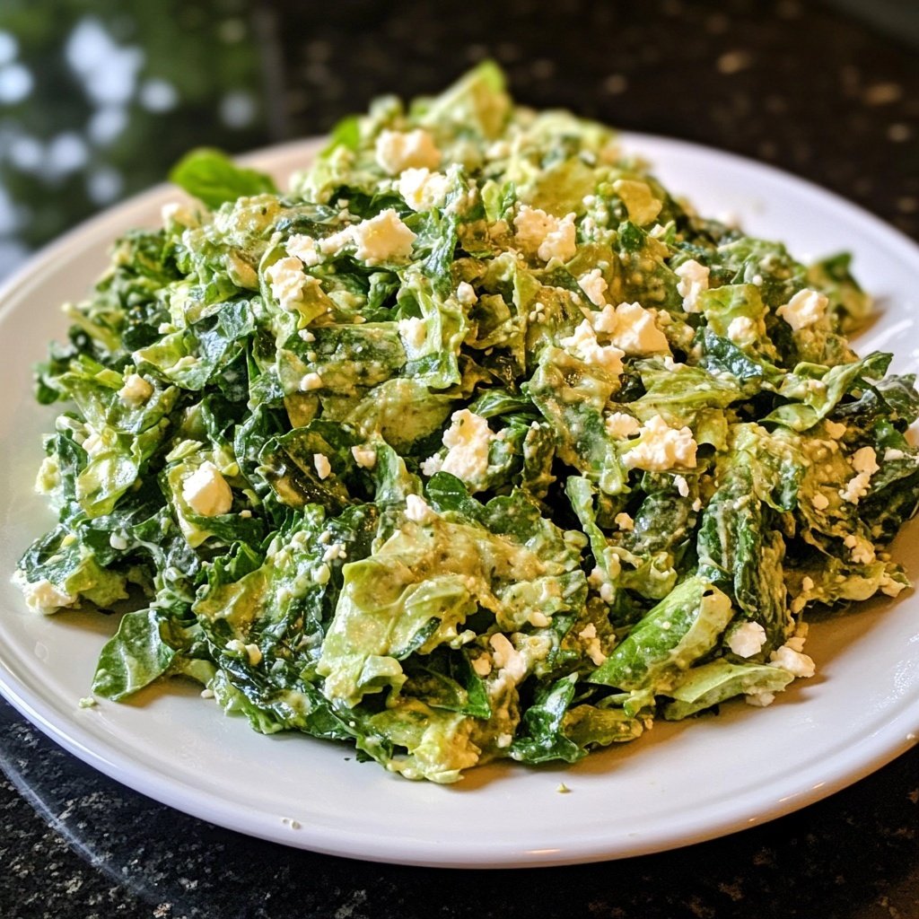 Green Goddess Salat mit Spitzkohl und Feta