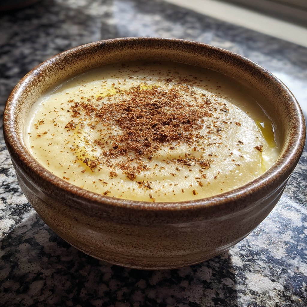 Cremige Blumenkohlsuppe mit Muskat