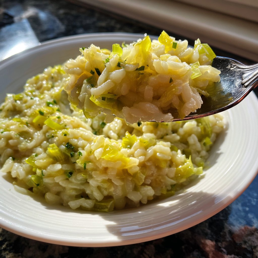 Risotto mit Lauch und Zitrone