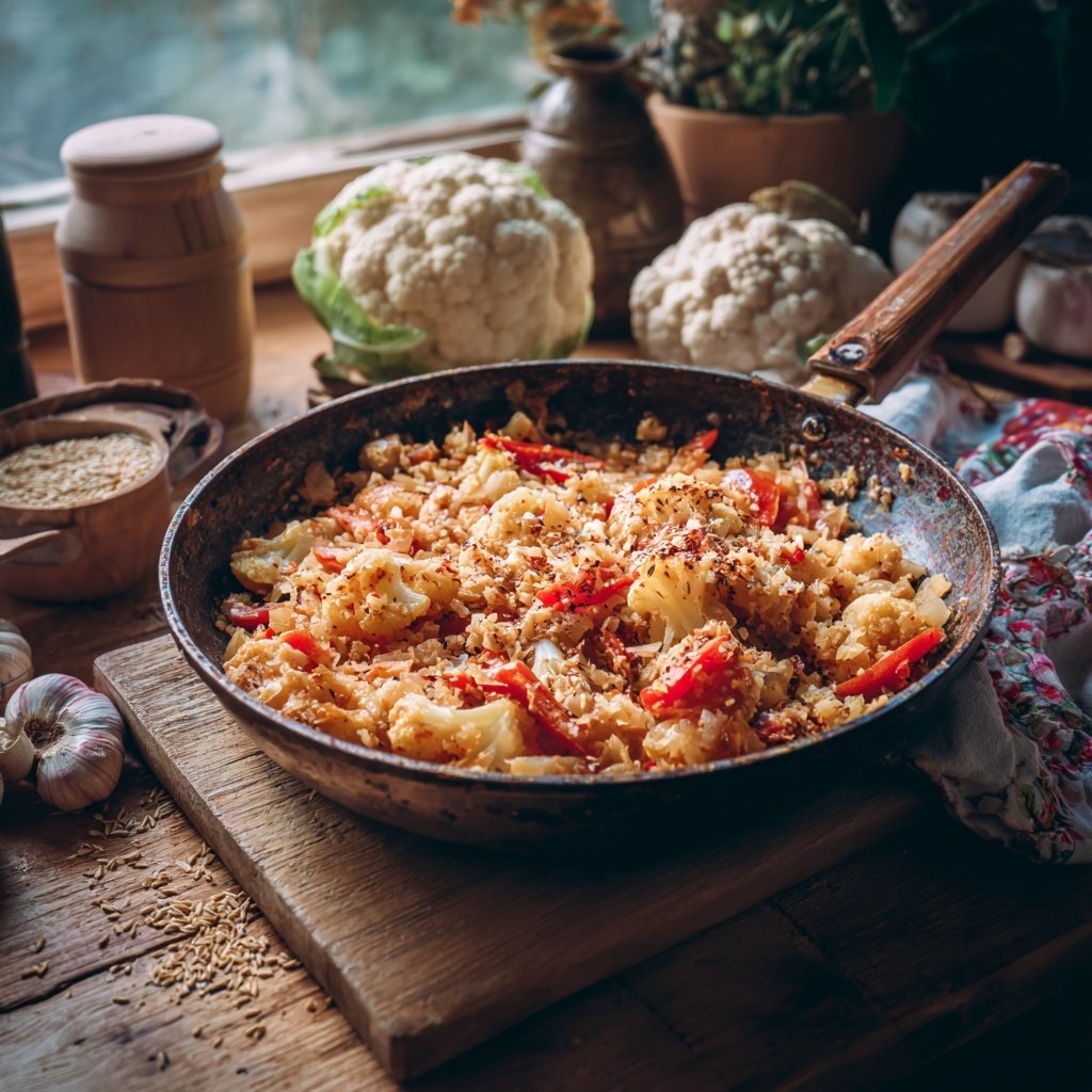 Blumenkohl Reis Mit Paprika