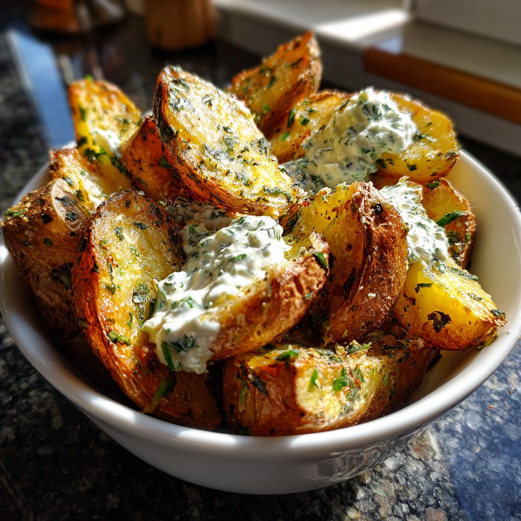 Ofenkartoffeln mit Kräuterquark