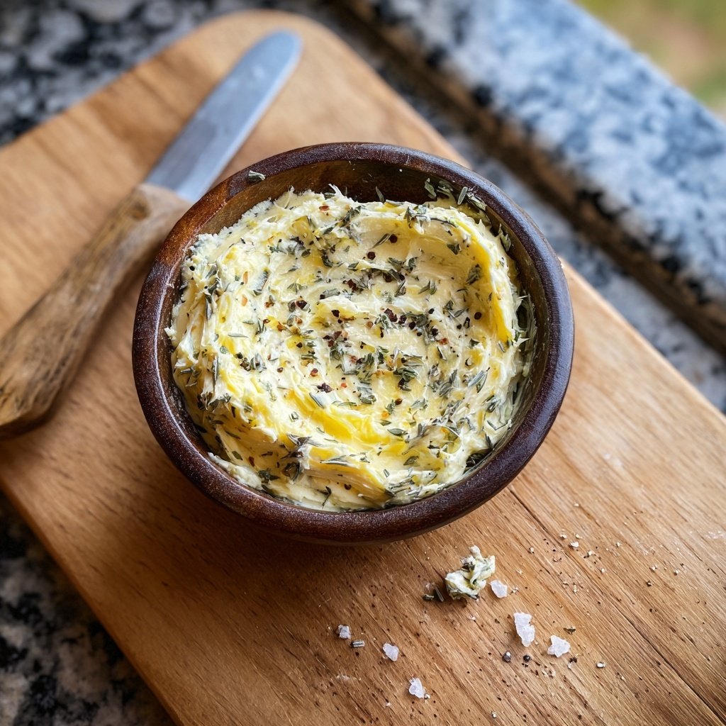 Kräuterbutter Mit Meersalz Und Pfeffer