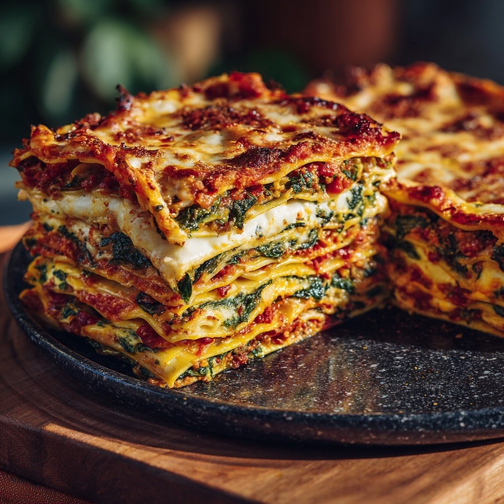 Vegetarische Gemüse Lasagne