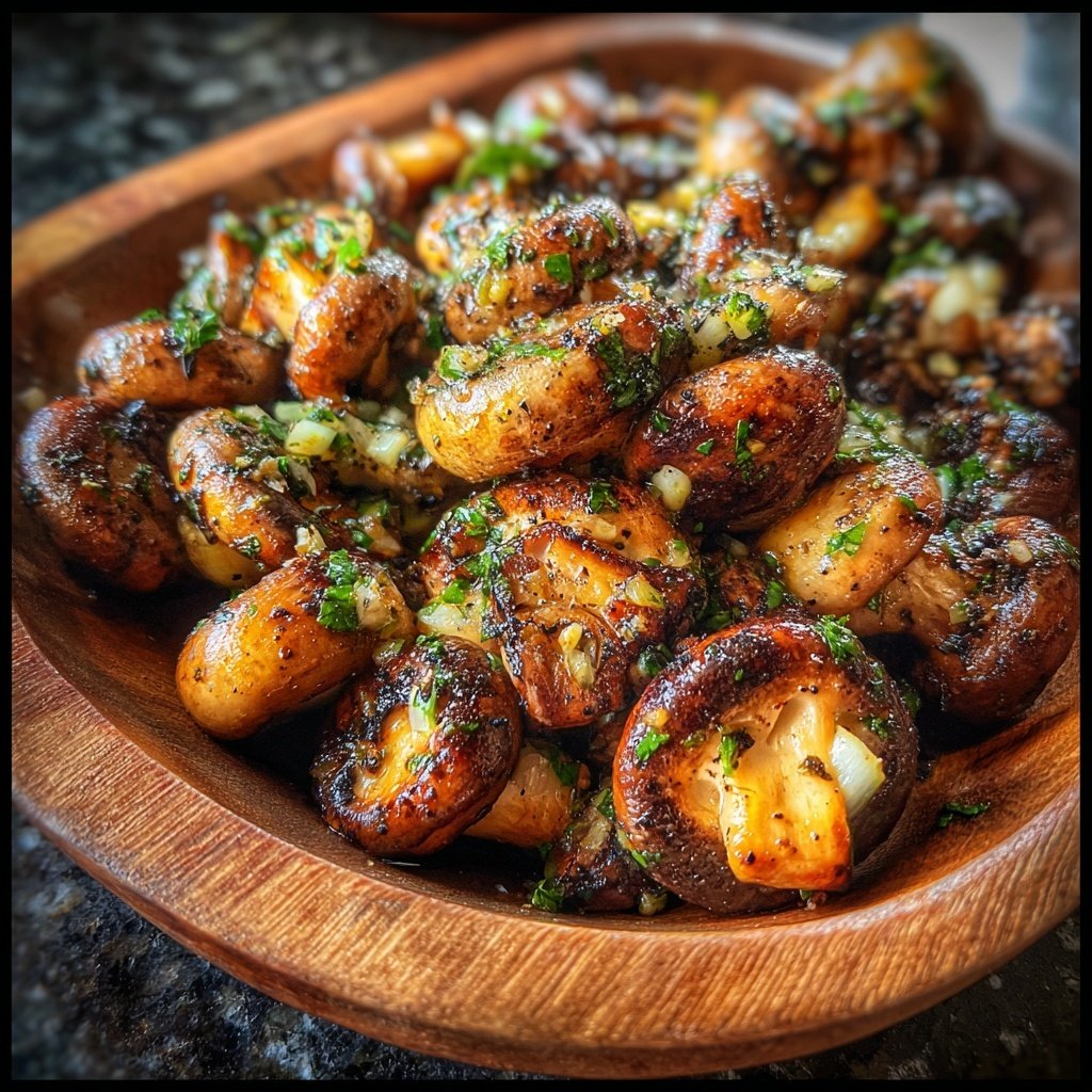 Knoblauch Champignons Als Grill Beilage