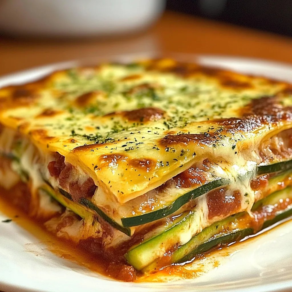 Zucchini-Lasagne ohne Fleisch