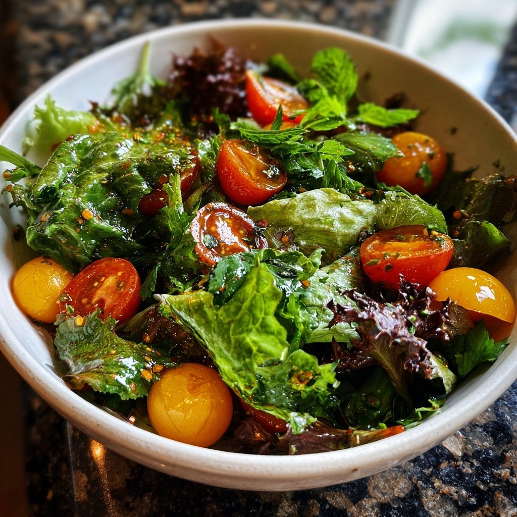 Mittagessen leicht mit Salat